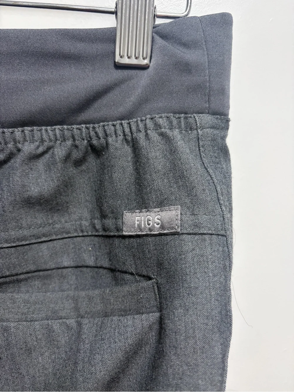 Figs Mens Axim Cargo Scrub Pants Gray Heathered Green Drawstring Size Medium